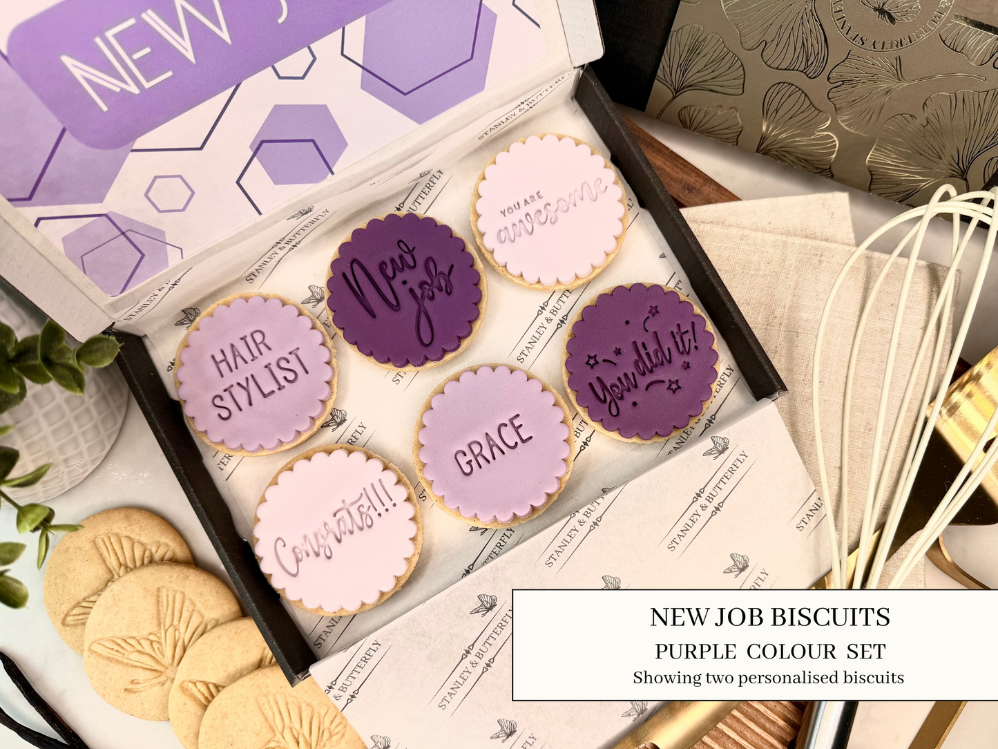 New Job Biscuits - Purple