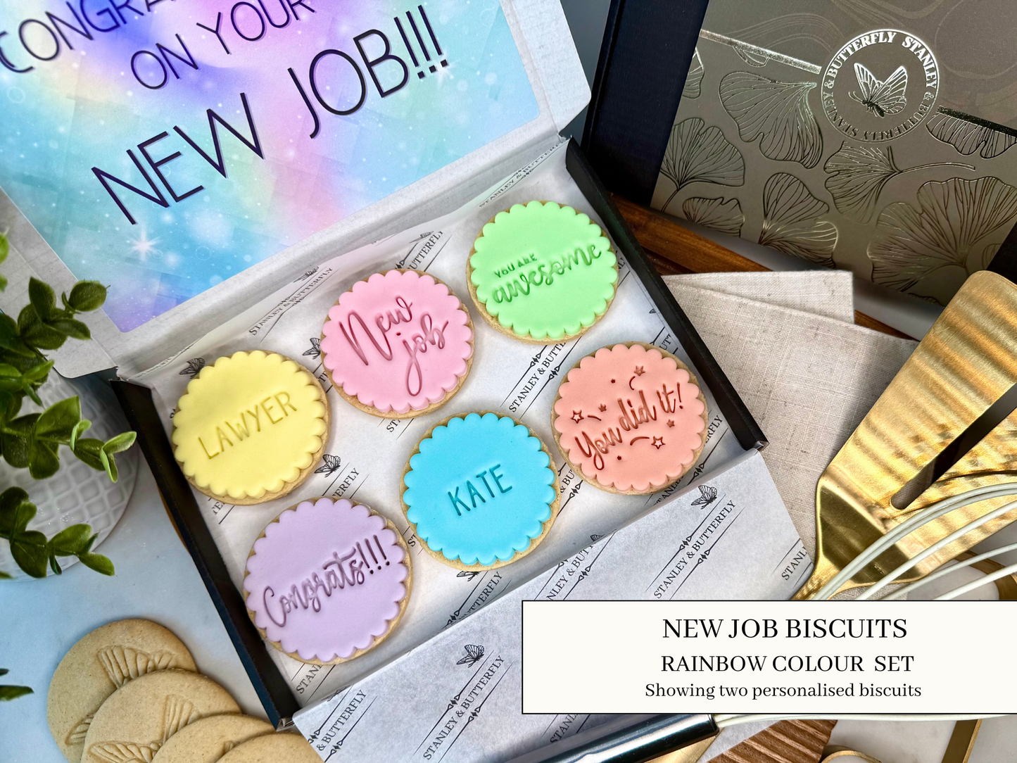 New Job Biscuits - Rainbow