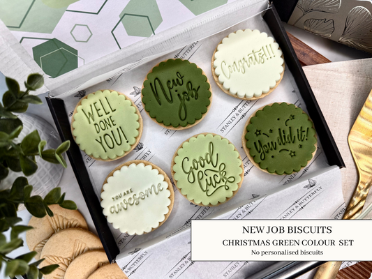 New Job Biscuits - Christmas Green