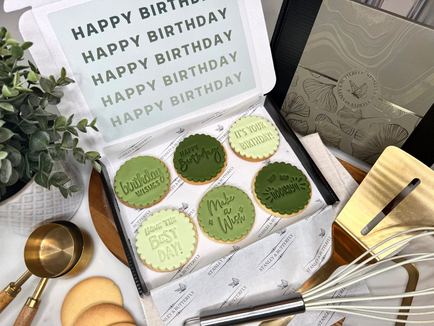 Happy Birthday - Christmas Green