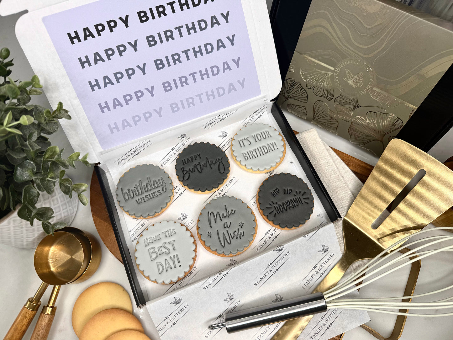 Happy Birthday - Grey