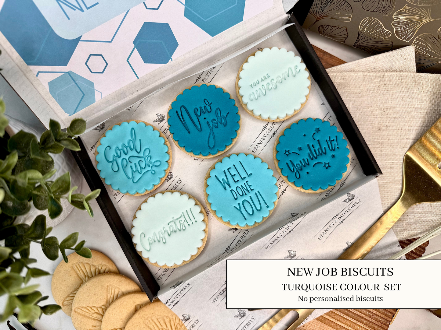 New Job Biscuits - Turquoise