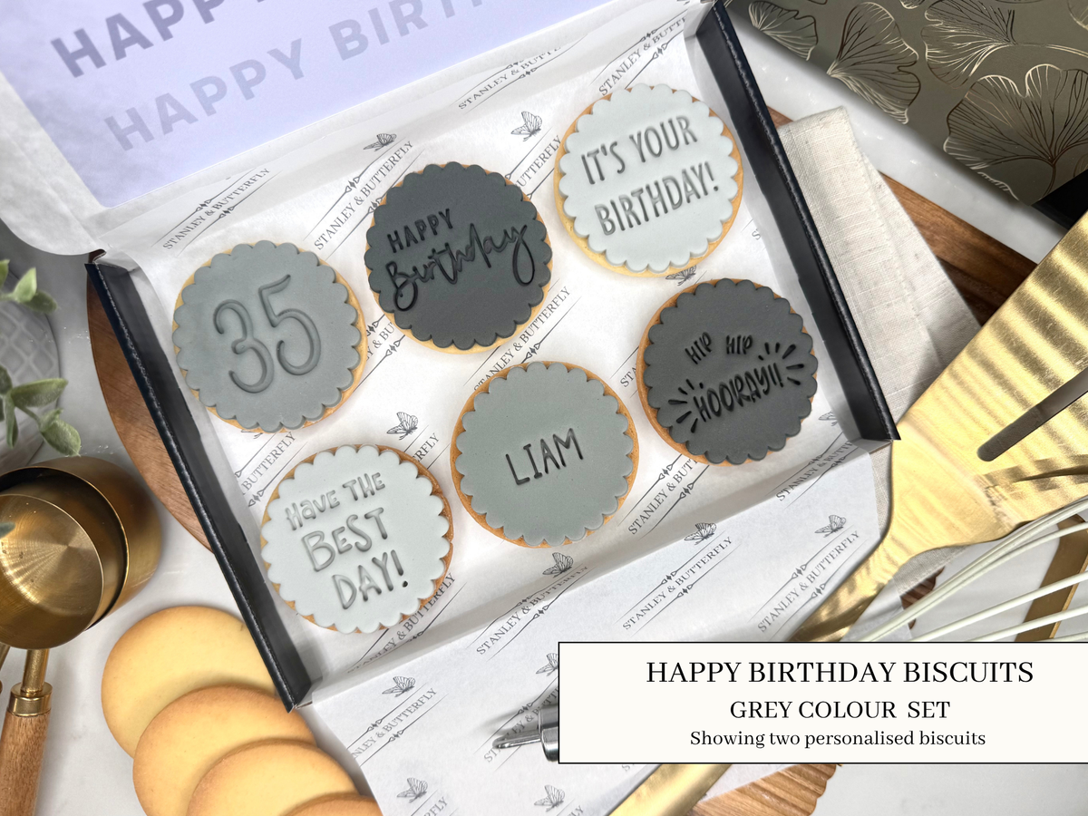 Happy Birthday - Grey