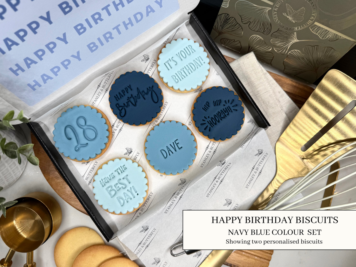 Happy Birthday - Navy Blue