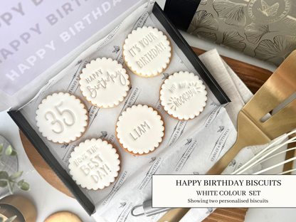 Happy Birthday - White