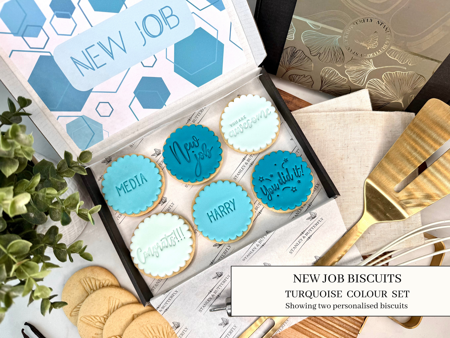 New Job Biscuits - Turquoise