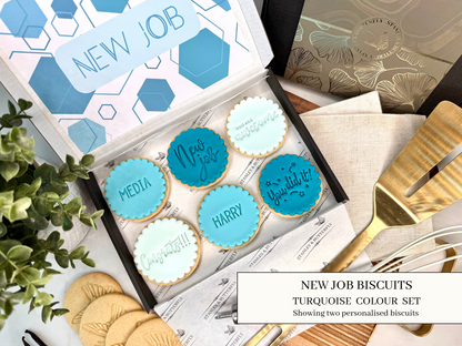 New Job Biscuits - Turquoise