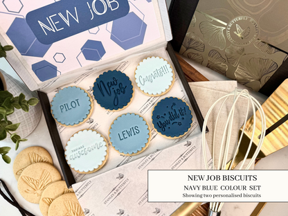 New Job Biscuits - Navy Blue