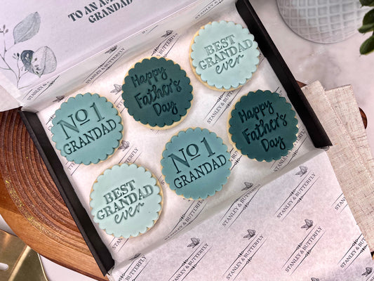 PREORDER 2024 | Bespoke Fathers Day Biscuits In Gift Box - Grandad