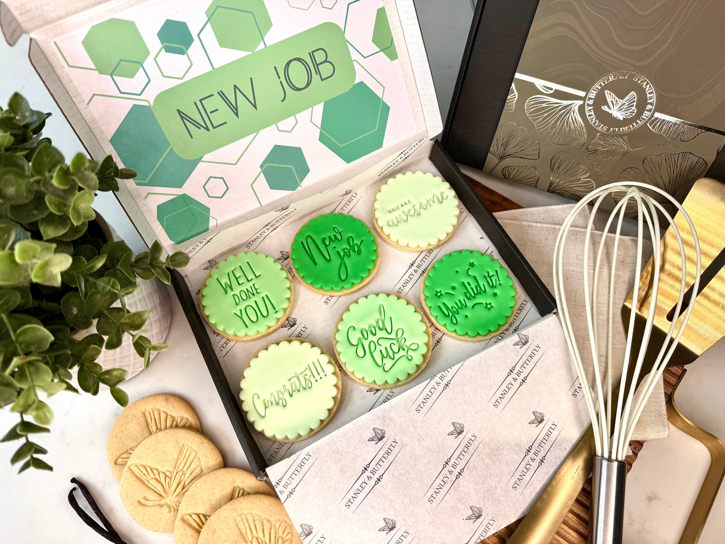 New Job Biscuits - Party Green