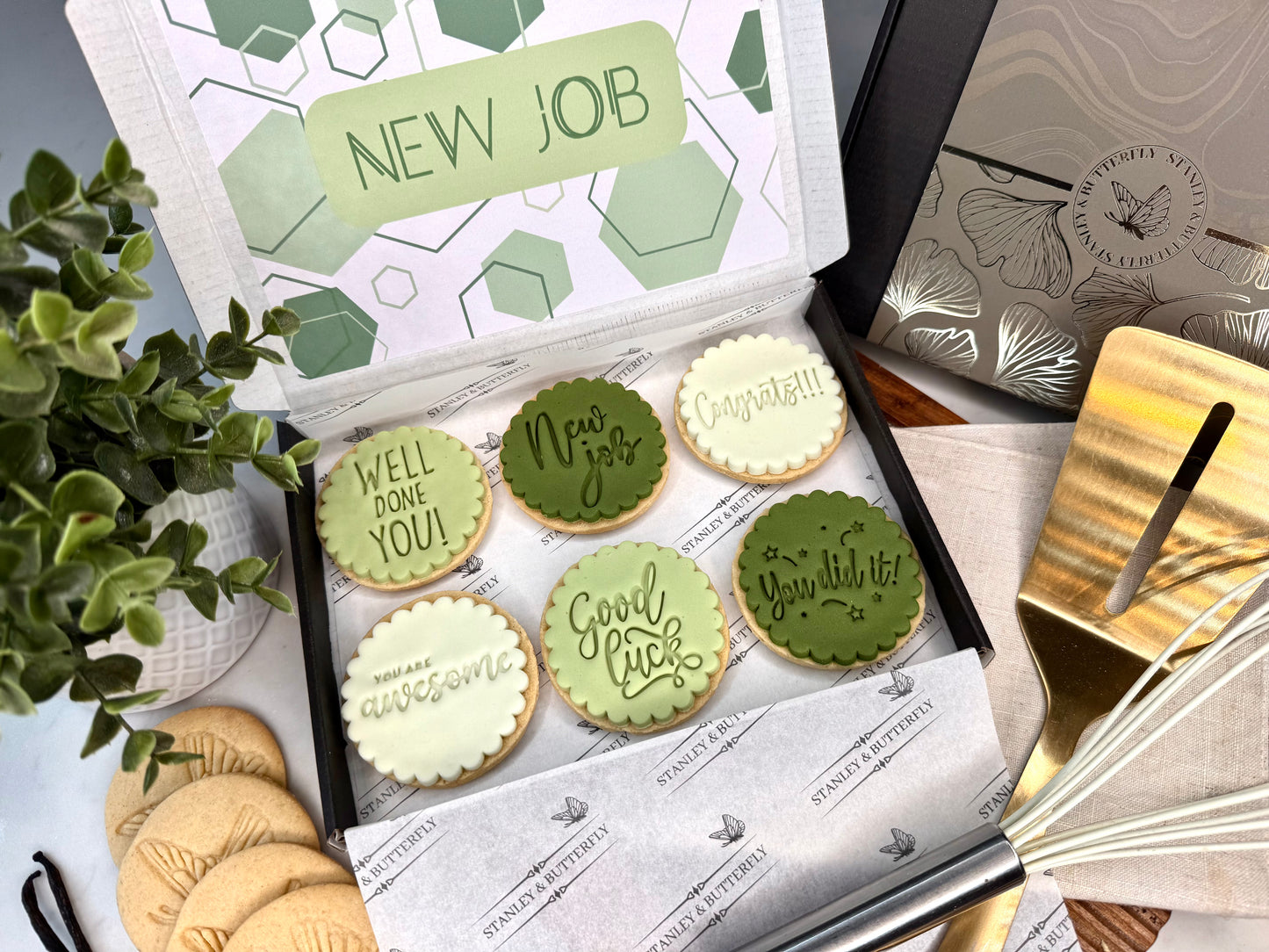 New Job Biscuits - Christmas Green