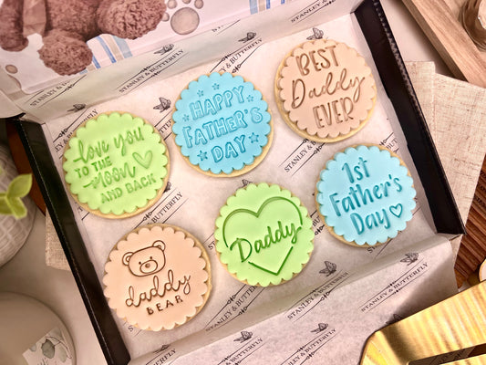 PREORDER 2024 | Bespoke First Fathers Day Biscuits In Gift Box